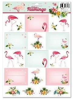 Verhaak Stickers Label A4-Vel Flamingo