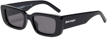 Verhoog je stijl met donkergrijze zonnebril Palm Angels , Black , Unisex - 51 MM