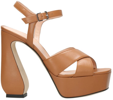 Verhoog je stijl met hoge hak sandalen Sergio Rossi , Brown , Dames - 37 Eu,37 1/2 Eu,36 EU
