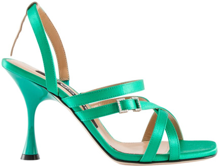 Verhoog je stijl met hoge hak sandalen Sergio Rossi , Green , Dames - 36 Eu,40 EU