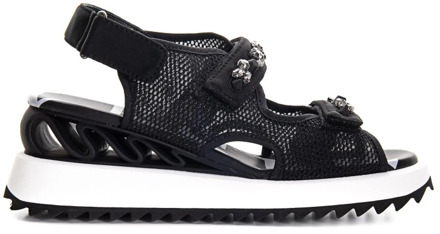 Verhoog je zomerse stijl met sleehak sandalen Le Silla , Black , Dames - 40 Eu,38 Eu,39 EU
