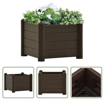 Verhoogde Tuinbak - PP - 43x43x35 cm - 30 L Grijs