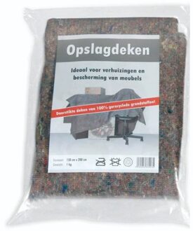 Verhuisdeken/opslagdeken Van Vilt 130 X 200 Cm - Beschermdeken - Transport - Meubels Beschermen Grijs