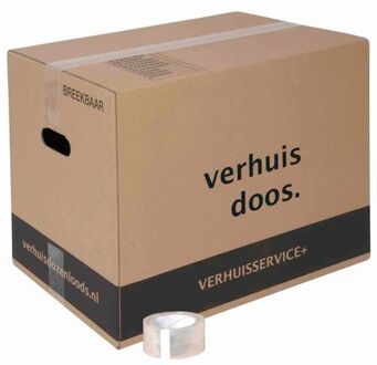 Verhuisdozen - 25 stuks - 60 Liter - Extra stevige Verhuisdoos - Dubbel golf karton - Incl. Tape