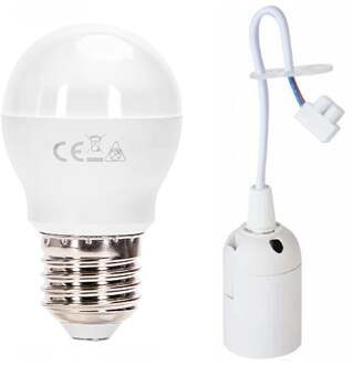 Verhuisfitting Set 10 Stuks - E27 Fitting - 10W - Natuurlijk Wit 4000K - Wit