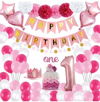 Verjaardag Ballonnen Set Nummer Ballen Ballons Deco kinderen Verjaardag Papieren Bloem Ball Party Decorations Adult Kids 1st Verjaardag