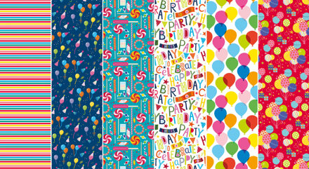 Verjaardag Inpakpapier Rol - 70x200cm Multikleur - Print