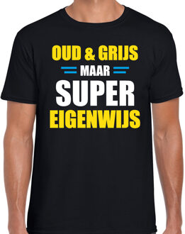 Verjaardag kado shirt oud en grijs zwart voor heren L