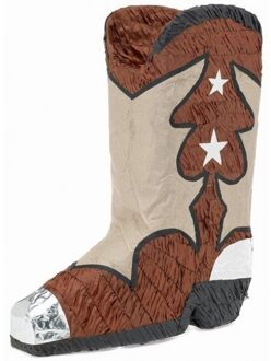 Verjaardag Pinata van een cowboy laars - Western thema - 45 x 45 cm Multi