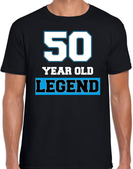 Verjaardag shirt 50 jaar zwart heren - legend 50 cadeau t-shirt M