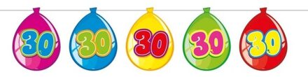 Verjaardag slinger - 2x - 30 Jaar - leeftijd versiering - ballon slinger - papier - 10 mtr