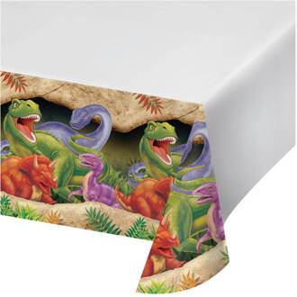 Verjaardag tafelkleed dinosaurus - Decoratie > Tafelkleden, placemats en tafellopers