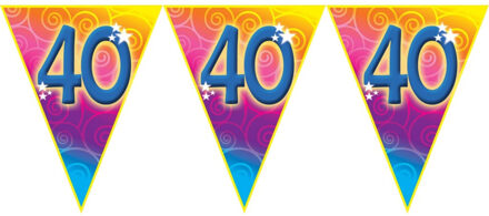 Verjaardag thema 40 jaar geworden feest vlaggenlijn van 5 meter Multi