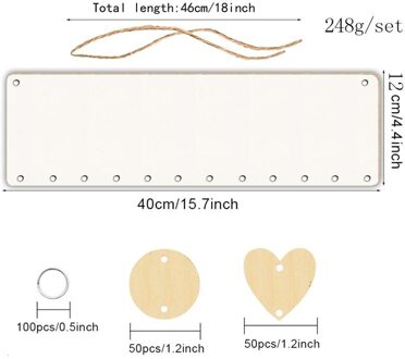 Verjaardagen Kalender Set Leeg Opknoping Plaque Diy Hout Plakjes Hanger Muur Verjaardag Herinnering