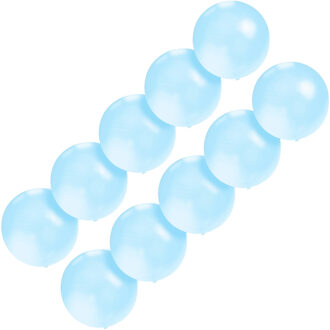 Verjaardagfeest ballonnen - 10x - 60 cm - blauw - extra grote ballon - versiering - verjaardag