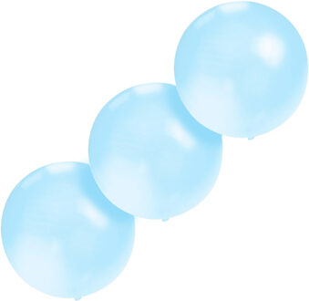 Verjaardagfeest ballonnen - 3x - 60 cm - blauw - extra grote ballon - versiering - verjaardag