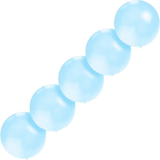 Verjaardagfeest ballonnen - 5x - 60 cm - blauw - extra grote ballon - versiering - verjaardag