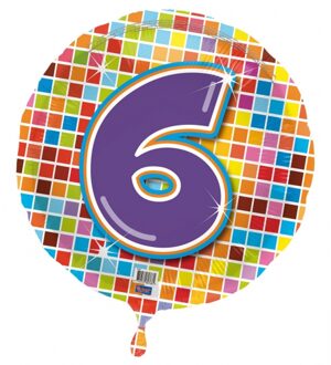 Verjaardagsballon 6 jaar helium