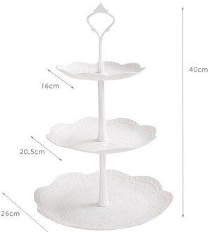 Verjaardagsfeestje Decoraties Europese Stijl Drie-Layer Fruitschaal Cake Stand Volwassen Verjaardagsfeestje Tablecoth Servetten Anniversair