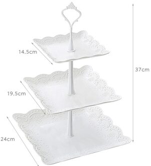 Verjaardagsfeestje Decoraties Europese Stijl Drie-Layer Fruitschaal Cake Stand Volwassen Verjaardagsfeestje Tablecoth Servetten Anniversair