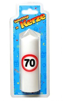 Verjaardagskaars 70 jaar verkeersbord