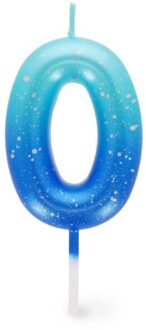 verjaardagskaarsjes nummers groen / blauw - 0