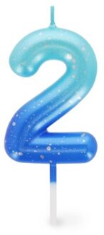 verjaardagskaarsjes nummers groen / blauw - 2
