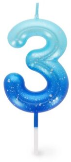 verjaardagskaarsjes nummers groen / blauw - 3