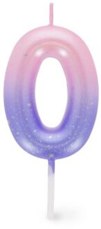 verjaardagskaarsjes nummers roze / paars - 0