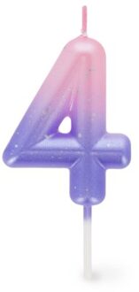 verjaardagskaarsjes nummers roze / paars - 4