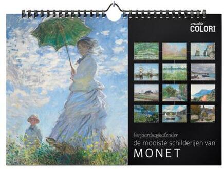 Verjaardagskalender De mooiste schilderijen van Monet -  Studio Colori (ISBN: 9789492598677)
