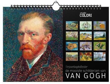 Verjaardagskalender De mooiste schilderijen van Van Gogh -  Studio Colori (ISBN: 9789492598691)