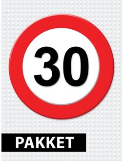 Verkeersbord 30 jaar versiering pakket - Feestpakketten