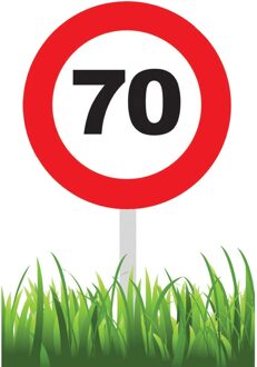 Verkeersbord 70 jaar tuin 36cm