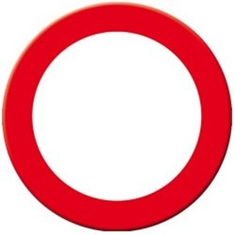 Verkeersbord Decoratie Blanco 49cm Rood - Zalm, Wit - Transparant, Multikleur - Print