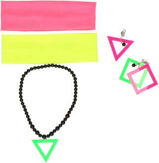 Verkleed accessoire set - Foute Party 80s/90s - 5-delig - thema feestje - volwassene