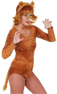 Verkleed accessoire set - Leeuw - 4-delig - bruin - polyester - Carnaval verkleedkleding Camel bruin
