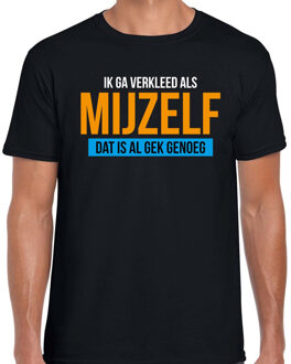 Verkleed als mijzelf verkleedshirt / outfit zwart voor heren XL
