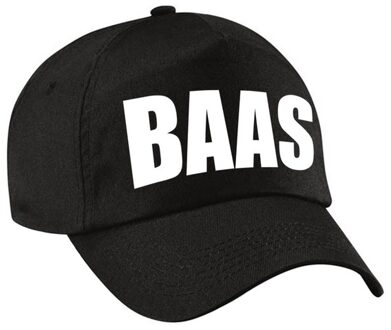 Verkleed Baas pet / cap zwart voor jongens en meisjes - Verkleedhoofddeksels