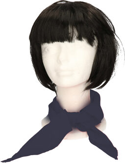 verkleed bandana/sjaaltje - donkerblauw - kleuren thema