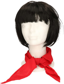 verkleed bandana/sjaaltje - rood - kleuren thema