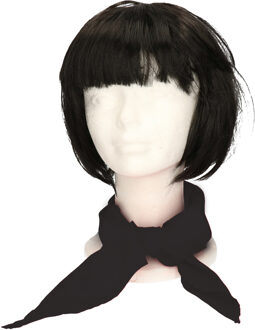 verkleed bandana/sjaaltje - zwart - kleuren thema