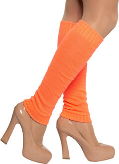 Verkleed beenwarmers - oranje - one size - voor dames - Carnaval accessoires