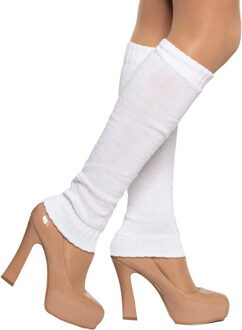 Verkleed beenwarmers - wit - one size - voor dames - Carnaval accessoires
