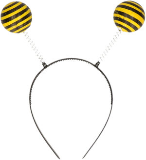 Verkleed diadeem bijen/insect sprieten - geel/zwart - meisjes/dames - Carnaval