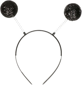 Verkleed diadeem discoballen/Aliens sprieten - zwart - meisjes/dames - Carnaval