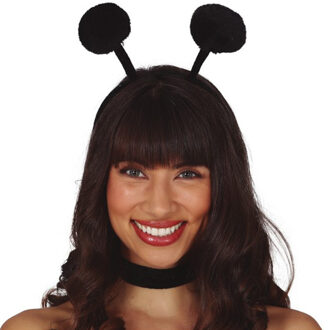 Verkleed diadeem lieveheersbeestje/insect sprieten - zwart - meisjes/dames - Carnaval