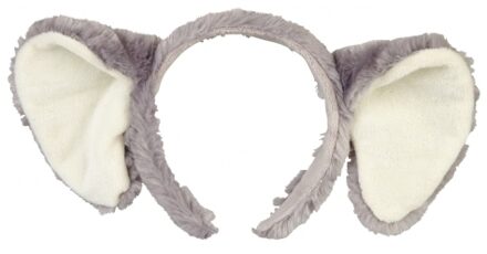 Verkleed diadeem met oortjes - Olifant - dierenpak - kinderen - grijs Multi