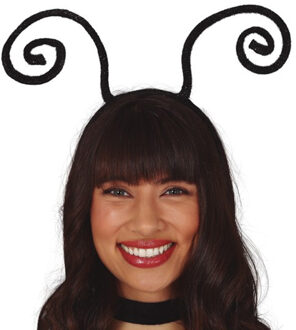 Verkleed diadeem vlinder/insect sprieten - zwart - meisjes/dames - Carnaval