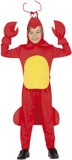 Verkleed dierenpak kreeft - rood - 3-delig - Carnaval kostuum - voor kinderen